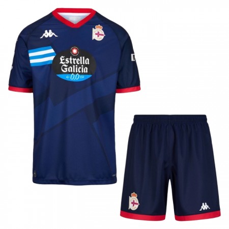 Virallinen pelipaita Deportivo de La Coruna Vieras 2024-25 Lyhythihainen - Lasten ( + Lyhyet housut )